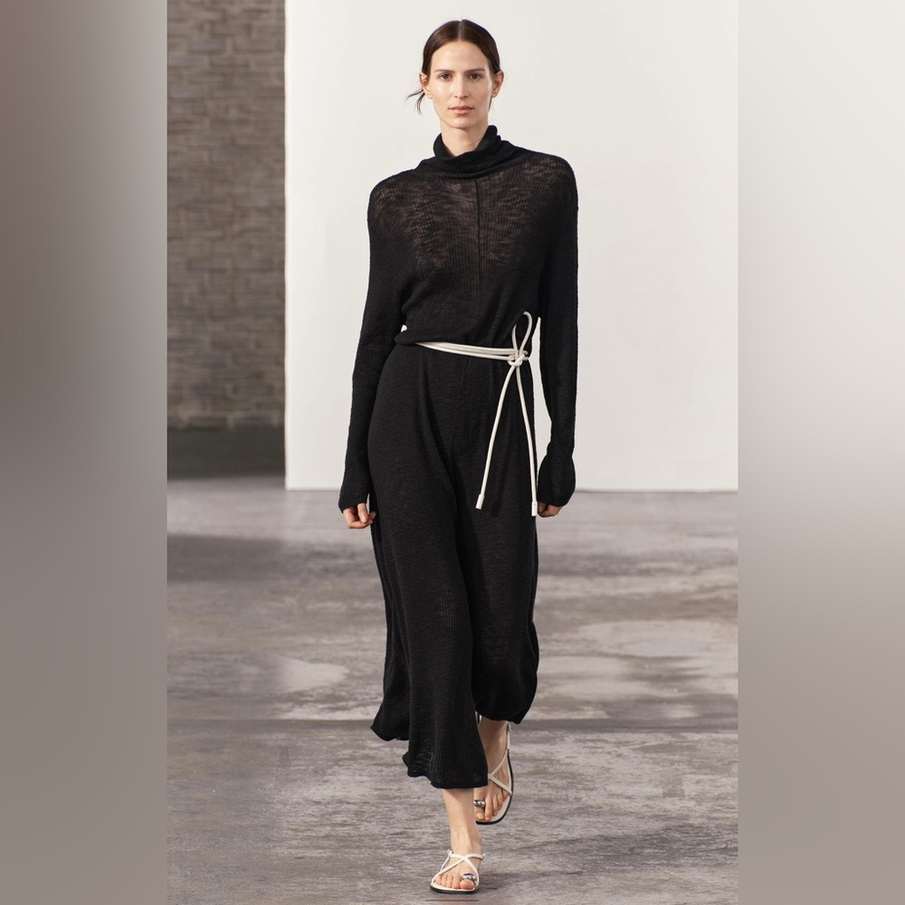 NWT ZARA LONG RIBBED KNIT DRESS